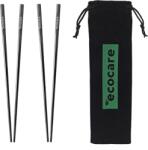 Ecocare Fém Sushi pálcikák fedővel Fekete 4 db