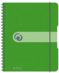 Herlitz Caiet a5 80f spira patratele eotg pp elastic verde - Set 2 (11293784)