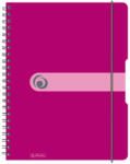 Herlitz Caiet a4 80f spira patratele eotg coperta pp fucsia opac - Set 2 (11293081)