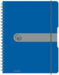 Herlitz Caiet a4 80f spira patratele eotg coperta pp albastru - Set 2 (11293065)