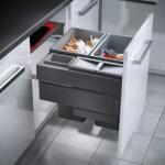 Hailo Cos de gunoi incorporabil Hailo Euro-Cargo 503.70. 455, 2 x 38 + 1 x 12 + 1 x 2, 5 litri, corp 600 mm, cos plastic, finisaj antracit (503.70.455) Cos de gunoi