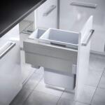Hailo Cos de gunoi incorporabil Hailo Euro-Cargo 503.70. 511, 1 x 38 si 1 x 7 litri, corp 400 mm, cos plastic, gri deschis (503.70.511) Cos de gunoi