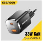 ESSAGER Töltő 33W GaN USB-C + USB-A ECT33W-GMB01-Z (6972336331421)