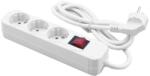 MediaRange Разклонител MediaRange MRCS205, 3 гнезда, защита от децата, 1.4m, бял (MRCS205)