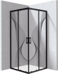 Deante Funkia Evo cabină de duș 90x90 cm pătrat negru mat/sticlă cu model KYC_NB99P (KYCNB99P)