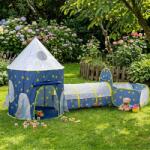 Pepita Cort de joacă cu tunel și piscină cu bile 325x135x105cm - Albastru (KF-PT10535-1)