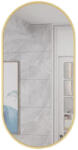 LEOBERT Fürdőszobai tükör, Leobert 15419-1, arany keret, ovális, szélesség: 50 cm, magasság: 100 cm, falra szerelhető, alumínium keret, szerelőkészlettel (TF4821)
