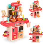 MULTISTORE Játékkonyha, MULTISTORE HC493096, műanyag, 47 x 23 x 63 cm, fényhatásokkal, hanghatásokkal, 42 db tartozékkal, gőzgenerátorral, működő vízcsappal, elemes (3 db AA - nem tartozék) (TF3164)