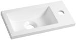SAPHO Sapho AQUALINE 37x18 cm öntöttmárvány mosdó, fehér LM370 (LM370)