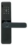 Smartpass Yală smart cu panou din sticlă, cod PIN, card RFID, cheie și aplicație TTLock, interior, negru - Smartpass MALAGA GLS BLACK (SMP-OSAKA-1TT-BL)