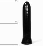 All Black Dildo Clasic Negru PVC 22 cm