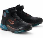 Alpinestars CR-X Drystar motoros cipő fekete-kék-fluo narancssárga