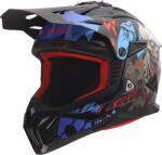 LS2 MX708 Fast II Zombie II motokrossz bukósisak fényes fekete-piros-kék