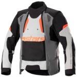 Alpinestars Halo Drystar motoros kabát világosszürke-sötétszürke-fekete-fluo piros - motozem - 102 220 Ft