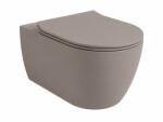 Hatria Vas wc suspendat, rimless, ash mat, cu spalare pure vortex, Hatria Planeta (A0Y9E545)