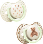 LOVI Világító szilikon dinamikus cumi TEDDYLOVE 0-6 hó, 2db