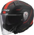 LS2 Cască de motocicletă deschisă LS2 OF603 Infinity II Veyron negru mat-gri-roșu (LS366032231-MASTER)