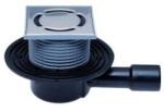 HL HL 510NPR Padlóösszefolyó DN40/50 vízszintes kimenettel, szigetelõ karimával, "Primus" bűzzárral, 123x123mm/115x115mm (HL. 510NPR) (HL-510 NPr)