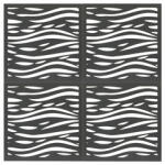  - Fali dekorpanel, hullám minta, 50x50 cm x 4 darab, 3 mm HDF - Antracit