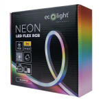 LED Neon csík (flexibilis) Bluetooth + távirányító, USB-A (5V), RGB - 5 méter (EC61640)