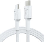 Green Cell kábel Fehér USB-C Type C 1 2m PowerStream gyorstöltő Power Delivery 60W Ultra Charge Quick Charge 3.0 (GC36627)