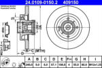 ATE Disc frana ATE 24.0109-0150.2 (24.0109-0150.2) - turbochic