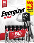 Energizer MAX 1, 5V AAA/mikro alkáli elem 4+2 db/csomag (LR03MAX-CHP4-2)