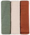 Petite&Mars Bambusz muszlin 3 db-os pelenka szett 68 x 68 cm - Moussy Earth Tones