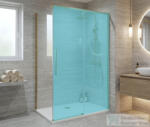 SAPHO GELCO LUXOR oldalfal, 900mm, transzparent üveg, matt arany profil (GU5690G) (GU5690G)