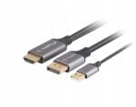 Lanberg Hdmi Adapter (M) Displayporthoz (M) 1M 4K Tv-hez (CA-HDDP-20CU-0010-BK)