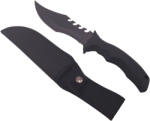 Depox Cutit de vanatoare DEPOX®, Comando Blade, 28.5 cm, otel inoxidabil, negru, teaca inclusa (1248)
