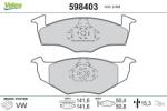VALEO Fékbetét készlet VALEO 598403 for VW, SEAT, SKODA (598403)