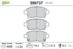 VALEO Fékbetét készlet VALEO 598737 for TOYOTA, FAW (598737)