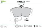 VALEO Fékbetét készlet VALEO 598622 for VW (598622)