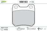 VALEO Fékbetét készlet VALEO 598183 for OPEL, VAUXHALL, CHEVROLET, CADILLAC (598183)