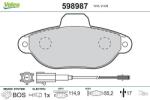 VALEO Fékbetét készlet VALEO 598987 for FORD, FIAT (598987)
