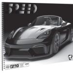 T-Creativ One Color vázlatfüzet - B4 - fekete sportautós (TC26-A2900112B4-944387-3AUTO)