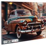 T-Creativ spirálos vázlatfüzet - B4 - retro autós (TC26-A2900117B4-941386-3FREEDON-AUTO)