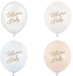 PartyDeco S. r. o Welcome Baby, blue mix, latex lufi, 30 cm, 5 db/cs