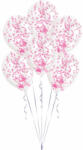 Amscan Pink konfettivel töltött léggömb, lufi 6 db-os 11 inch (27, 5 cm) (DPA9903279)