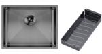 Kernau Acél mosogató sötét grafit lefolyó Kss U 61.1 1B Ss Gun Metal Csepegtető (5902701847593)
