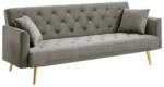 Ramely Canapea extensibila, gri-maroniu Taupe/gold crom-auriu, ALISIA Canapea