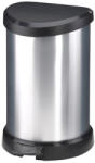 Keter Pedálos szemetes, fémhatású, 15 l, CURVER (169795)