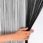 Markizeta Spagetti jacquard kész 100x250 fekete Fabio (MAR_87667)