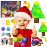  Adventi Naptár Popit Fidget Toy Anti-stressz Mikulás Vak Doboz (202407)