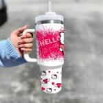  Thermo bögre termosz nagy kulacs Hello Kitty Rózsaszín Kawaii Ytk 1200 ml (8595011732016)