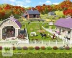 WALLTASTIC Gyerek háttérkép 3D Lovak fotótapéta farm Pony