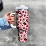  Thermo bögre termosz nagy kulacs Hello Kitty Rózsaszín Kawaii Ytk 1200 ml (807504160618)