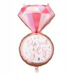 PartyDeco Fólia lufi Party deco rózsaarany 41x72 cm Leánybúcsú