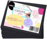  Hârtie decorativă netedă bristol negru pachet 50A6